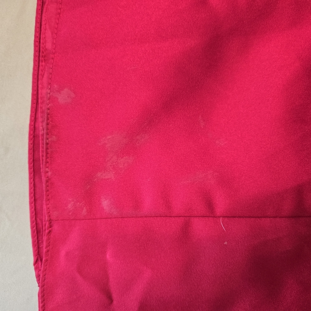 Davids Bridal Red Satin A-Line Dress w/ POCKETS - Picture 7 of 7